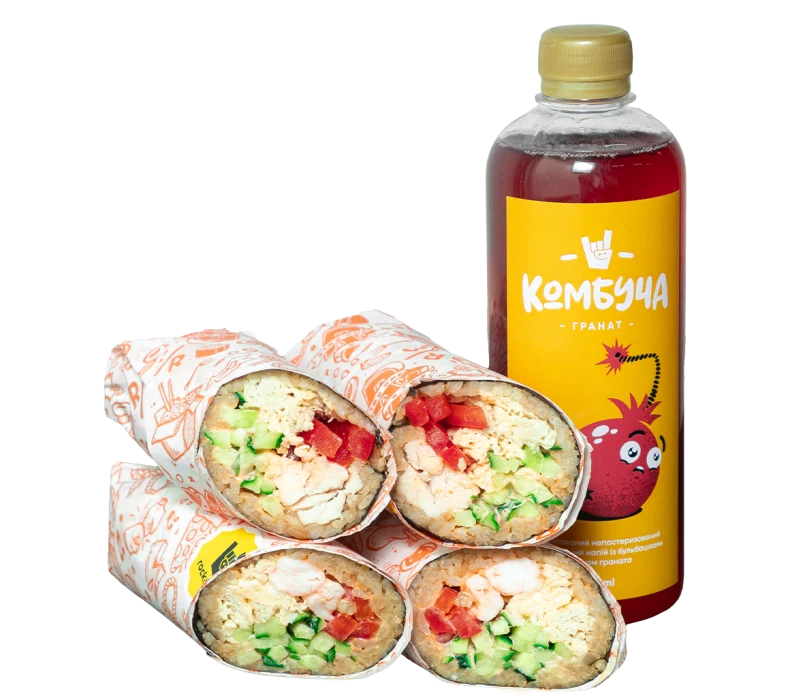 Стріт Рол Комбо (2 Стріт рола + Комбуча)